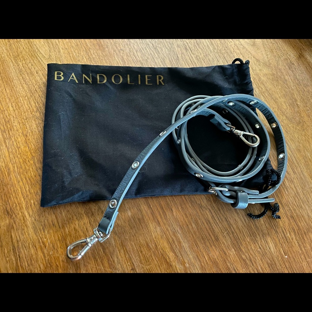 Bandolier crossbody strap - Rich grey color